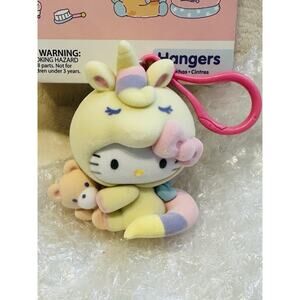 Hello Kitty Unicorn Hanger Flocked Figure Sanrio Yellow New Open Box Collectible
